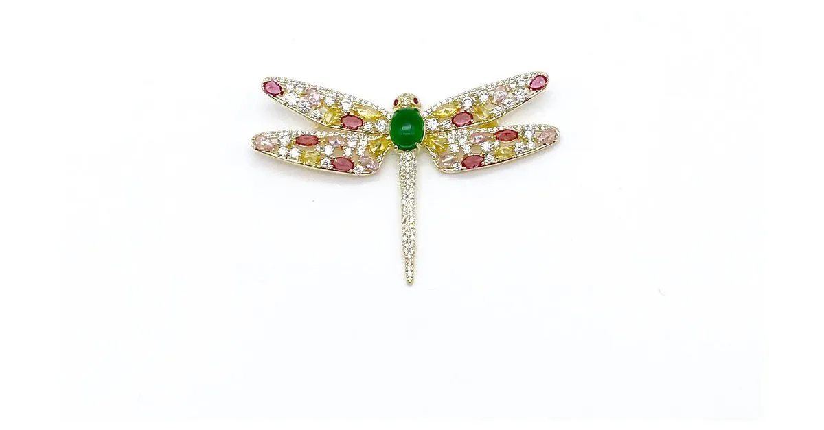 Autre Marque Broche de libélula Gold hardware 