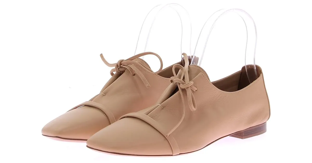 Autre Marque MALONE SOULIERS  Zapatos Planos T.EU 37.5 Cuero Beige 