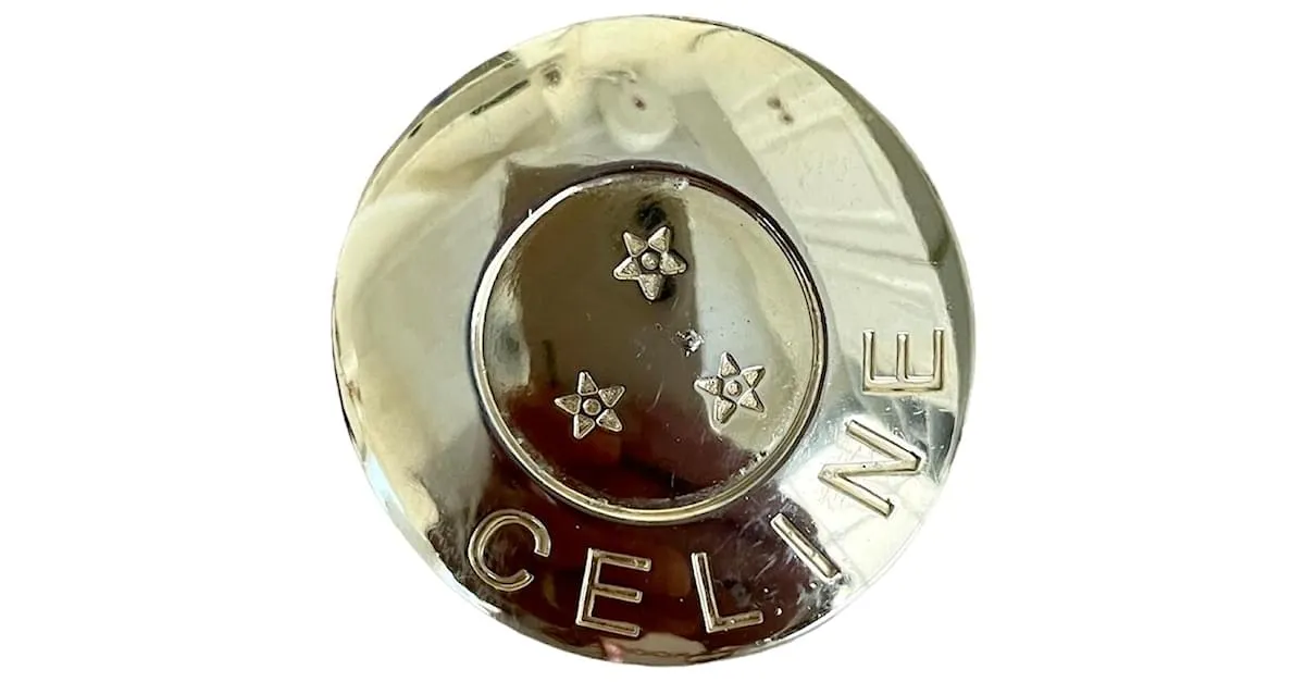Broche (caja secreta) años 90 Céline metal dorado 