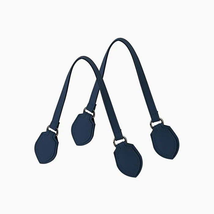 Mango corto azul marino metal alamar de tejido de goma