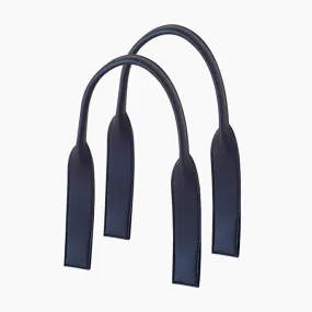 Mango largo azul marino metal plato tubular de tejido de goma