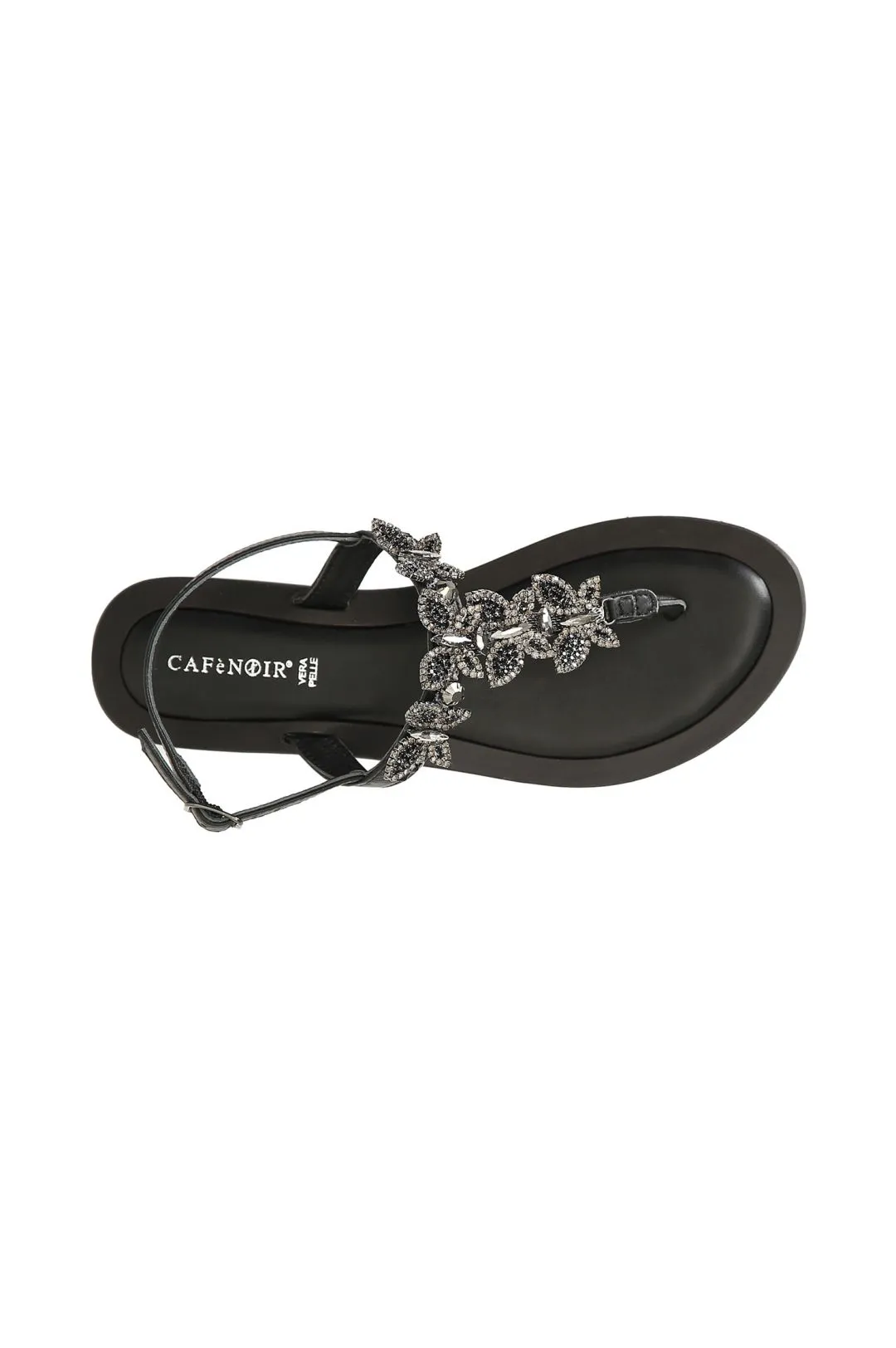 sandalias chanclas con accesorio joya black
