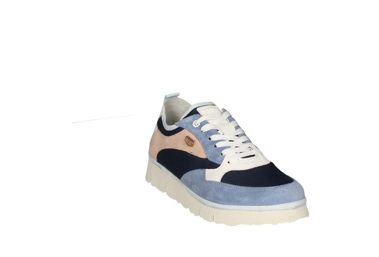 Sneaker Nobuck/nylon Azul-blanco-rosado