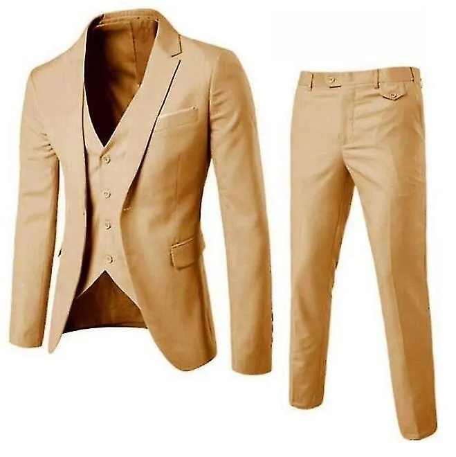 Traje de hombre Business Casual 3 piezas Traje Blazer Pantalones Chaleco 9 Colores Z