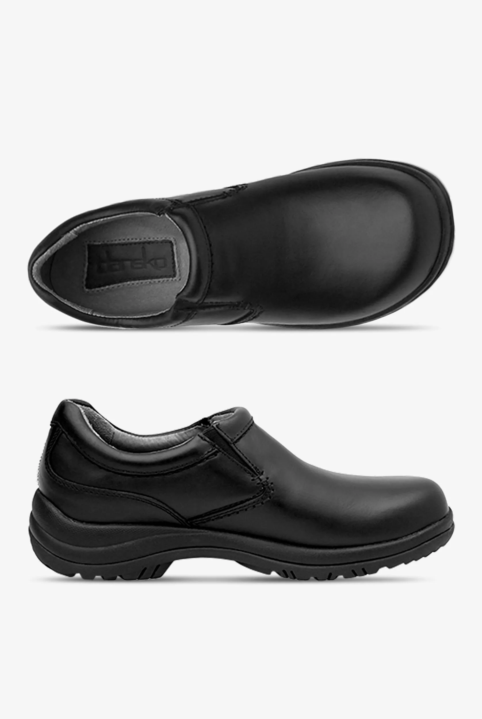 Zapatos Dansko Wynn Black Smooth de cuero para hombre